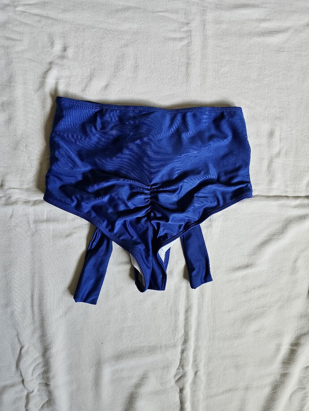 Blue Floral Ruffle Bikini Set - Picture 3 of 7